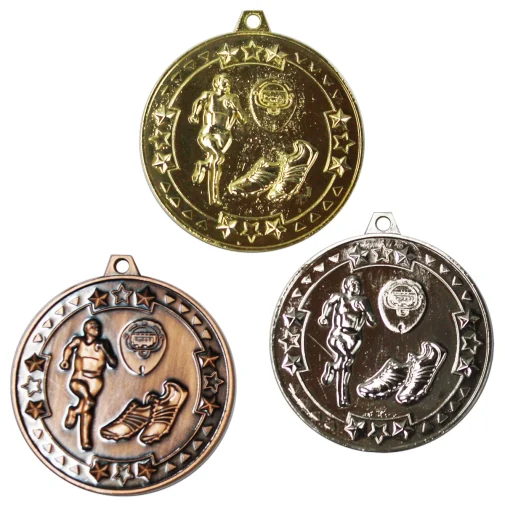 מדליות ריצה קוטר 70 מ"מ.